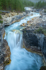 Naklejka na ściany i meble Water fall in Marble Canyon Banff NP Canada