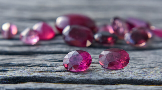 A red sapphire that looks and shines. for making jewelry