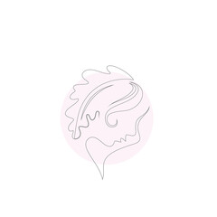 Minimalist salon beauty line art logo design