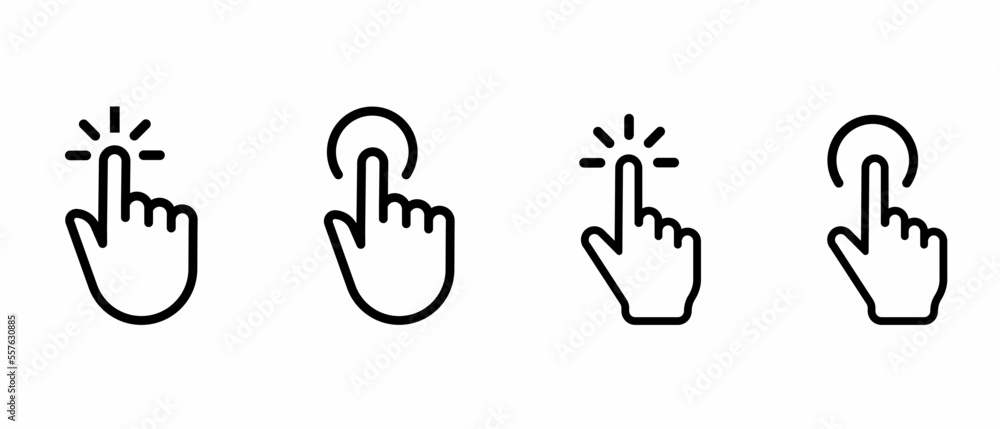 Aufkleber hand cursor icon template for computer. stock vector illustration.