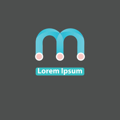 Logo with the initial letter M, for the logo of a millennial organization or company