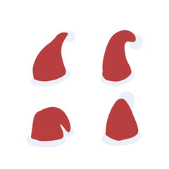 Santa hat template with variation style