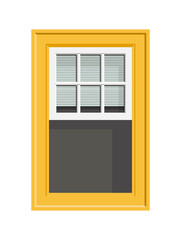 Obraz na płótnie Canvas window isolated on white background , windows transparent background 