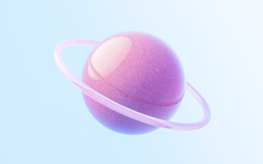 Abstract glass geometries, 3d rendering.