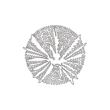 recommend clip art: Single curly one line drawing of exotic lionfish abstract art. Continuous line draw graphic design vector illustration of adorable lionfish for icon, symbol, company logo, sign, poster wall decor