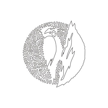 recommend clip art: Single one line drawing of woodpeckers have strong bills  abstract art. Continuous line draw graphic design vector illustration of beautiful birs for icon, symbol, company logo, poster wall decor