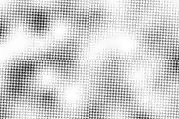 Black and white wave dotted halftone background