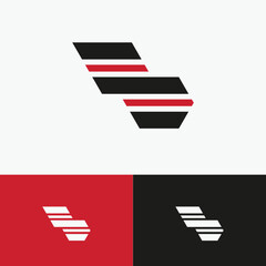 Leter B Round modern creative premium logo design vector template