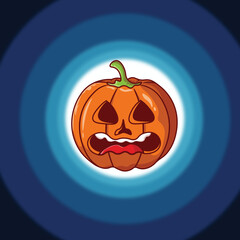 Halloween pumpkin scary art