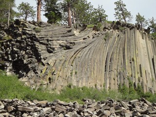 Beautiful Columnar Basalt at Devil's Postpone National Monument