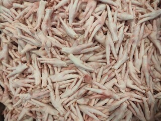 chicken feet for sale at market