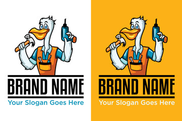 pelican builder illustration logo