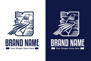 eagle inscription illustration logo