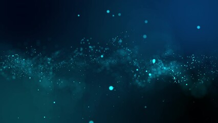 Bright, abstract cloud from the structure of particles. A stream of particles moves across the background as a simulated wave of dots.
 - Powered by Adobe