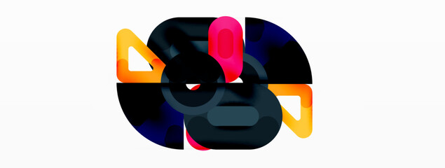 Creative geometric wallpaper. Circles, lines background. Business template for wallpaper, banner, background or landing