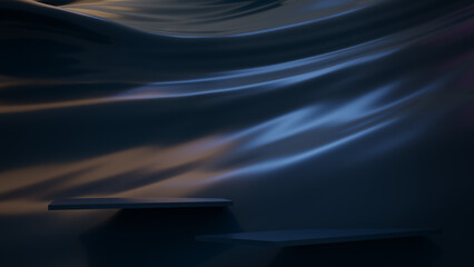 product stand on abstract light background