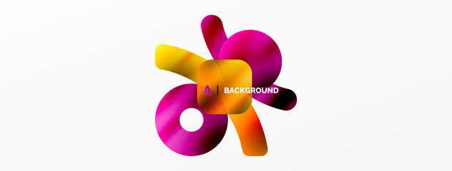 Metallic shiny geometric surfaces, round shapes and circles. Digital web futuristic template for wallpaper, banner, background, card, book Illustration, landing page