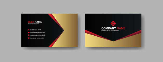 Corporate modern business card template design. Creative visiting card template