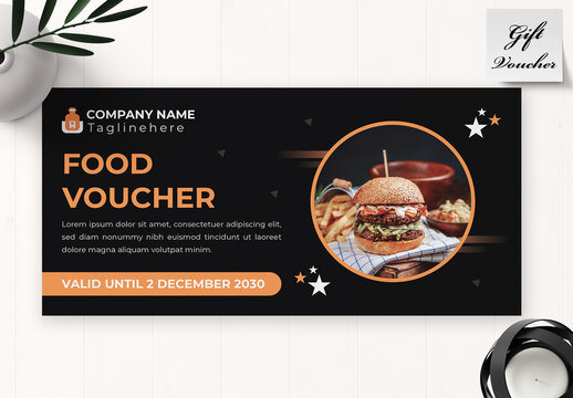 Food Voucher Design Template