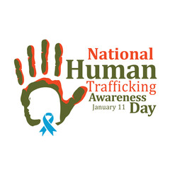 Vector illustration on the theme of National Human Trafficking awareness day