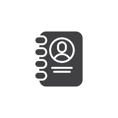 Address book vector icon