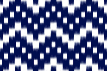 Ethnic ikat seamless pattern in tribal. Aztec geometric ethnic ornament print. Ikat pattern style. Design for background, wallpaper, illustration, fabric, clothing, carpet, textile, batik, embroidery.