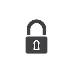 Padlock lock vector icon