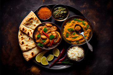 Obraz na płótnie Canvas Indian food Curry butter chicken