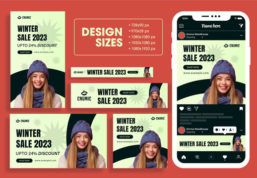 Winter Sale 2023 Banner Ads