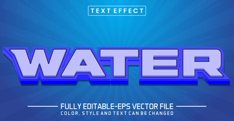 Editable Water text style effect - text style Concept