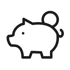 Piggy bank coin vector