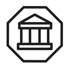 bank octagon warning
