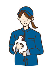 農業　畜産業　養鶏　イラスト