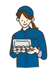 農業　畜産業　養鶏　イラスト