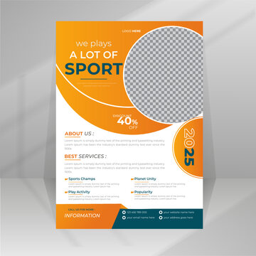 Creative Match Day Sports Flyer, Poster, Leaflet Template