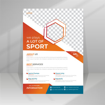 Creative Match day Sports Flyer, Poster, Leaflet Template