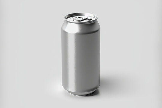 aluminum soda can isolated on white background