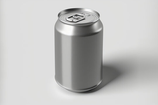 aluminum soda can isolated on white background