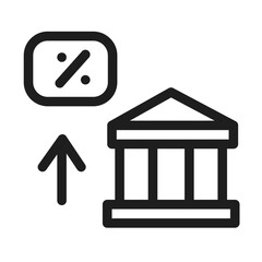 Bank Up Percent icon