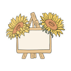 sunflower wooden sign