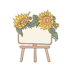 sunflower wooden sign