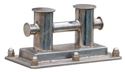 the Nickel-plated mooring bollard on white