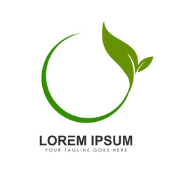 Green Leaf Logo vector icon