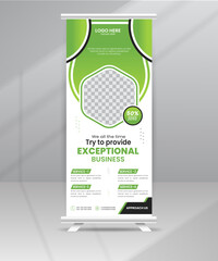 Business idea Roll up Banner, pull-up, flag banner, business flyer, offer and  sale display banner design for marketing agency, Shop, Event