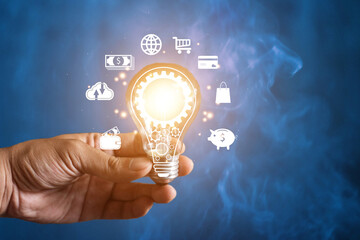 saving energy and money concept. idea for save or investment. 
