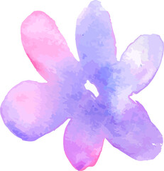 Watercolor Floral Background with Hand Painted Flowers. Spring Floral