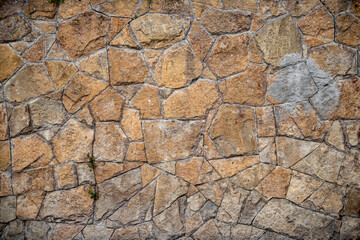 Stone concrete wall background, old wall texture.