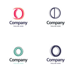 Letter O Big Logo Pack Design. Creative Modern logos design for your business. Vector Brand name illustration