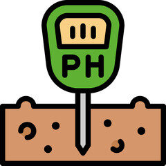 soil ph meter filled outline icon