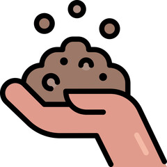 soil resource filled outline icon